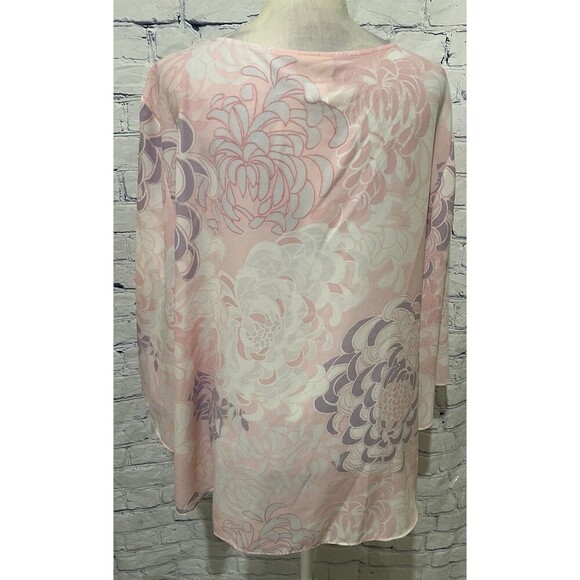 Ruby Rd. Floral Lightweight pink and purple Plus Size Top 2X - Picture 5 of 7